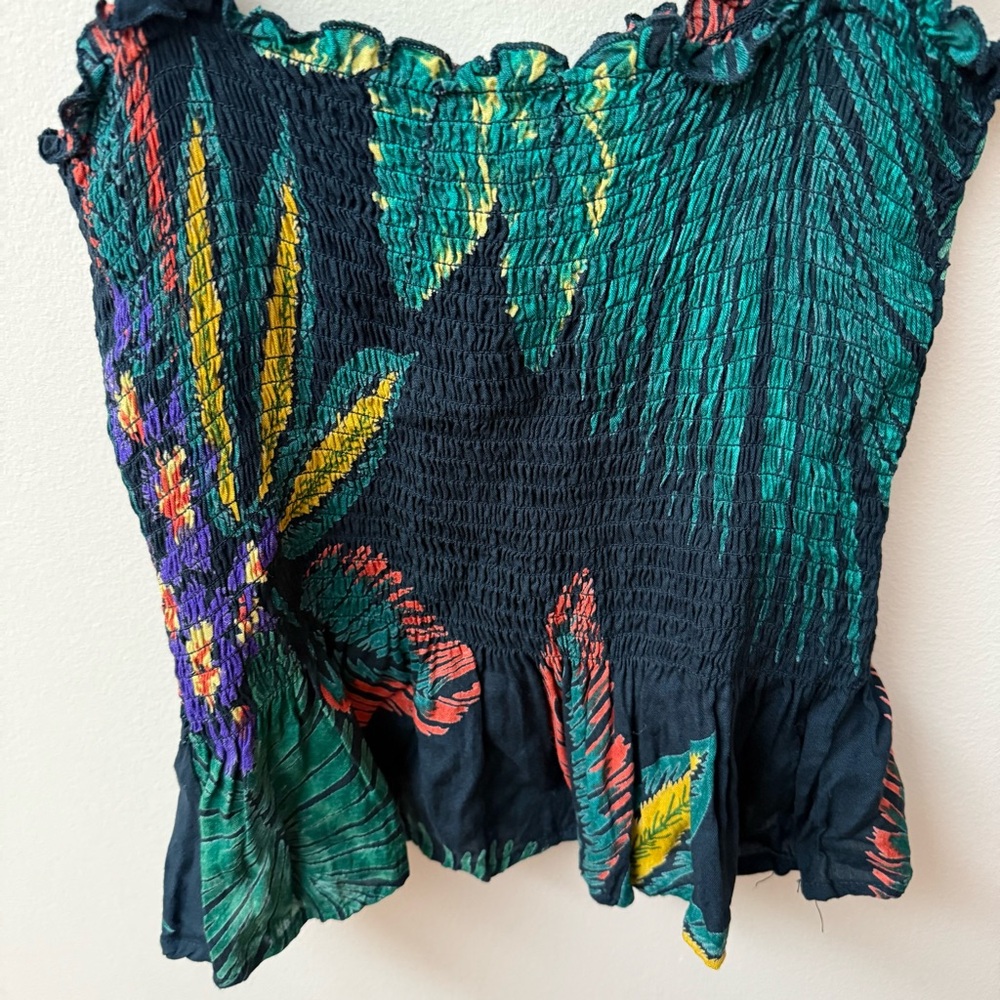 Patrons of Peace Tropical Print Smocked Cami - Picture 7 of 10